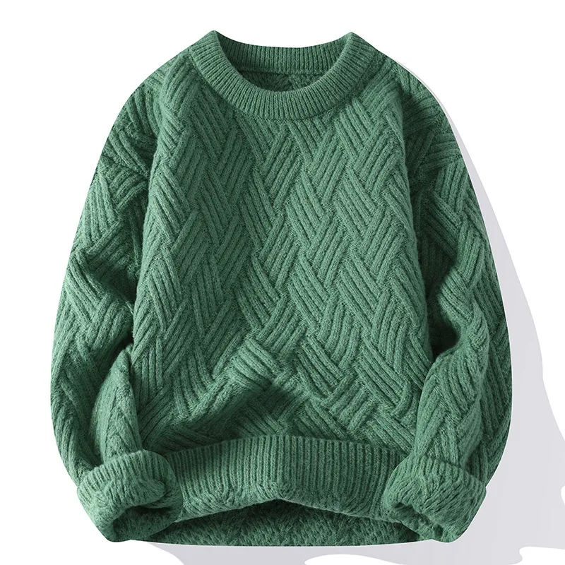 Sweaters 2022 Autumn and Winter Thickened Pullover Warm Sweater Simple knitted sweater men Versatile Undercoat man clothes