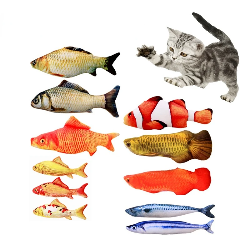 

Cat Toy Fish Interactive Simulation Fish Funny Cat toy Realistic Pet Cats Chew Bite Toys