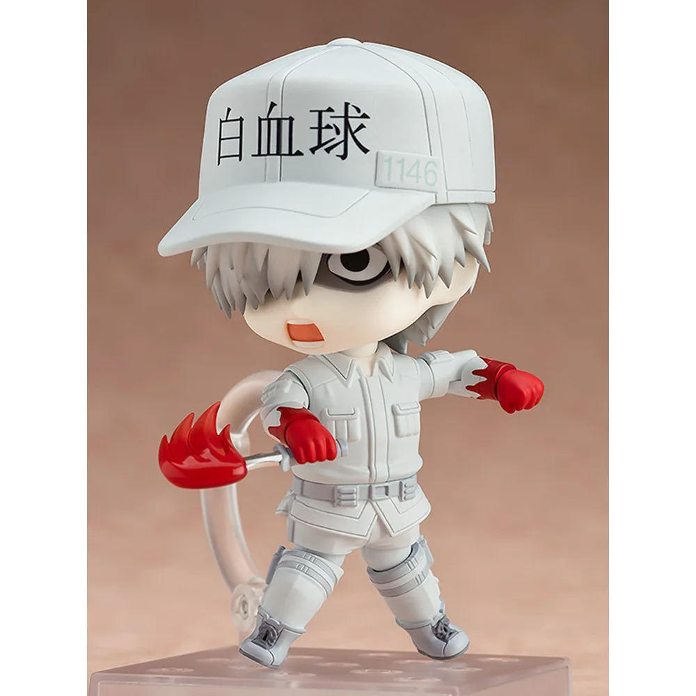 

979 Cells at Work Cells at Work White Blood Cell WBC Leukocyte Action Figure Model Toys Cute Doll 10cm Gift For Kids