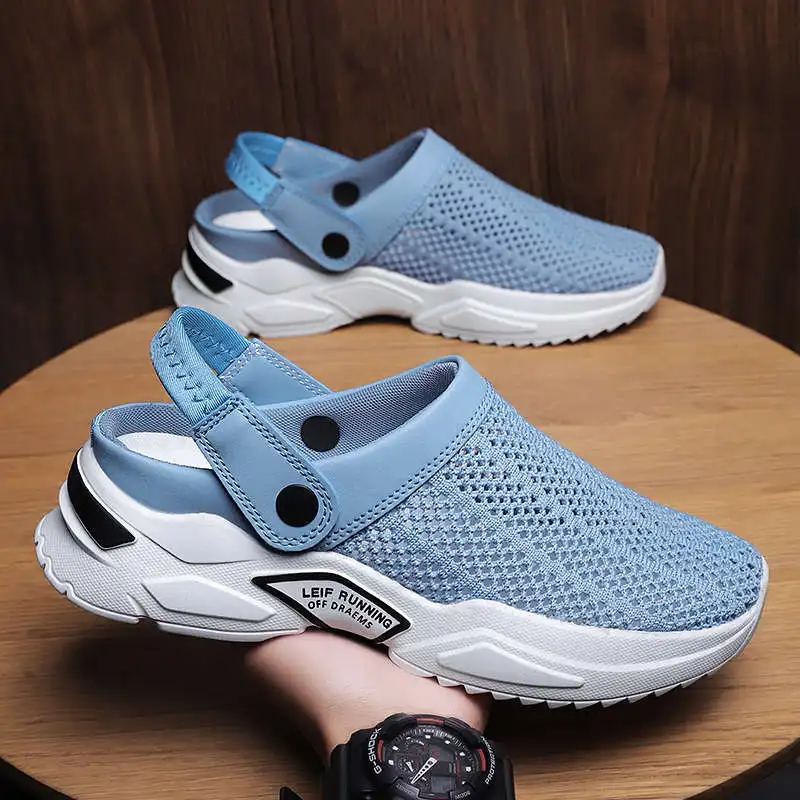 

Single Summer Man Sandals Shock Absorbing Man Slippers Summer Ladies Men Casual Shoes Gym Nurse Clogs Shock Absorption Tennis