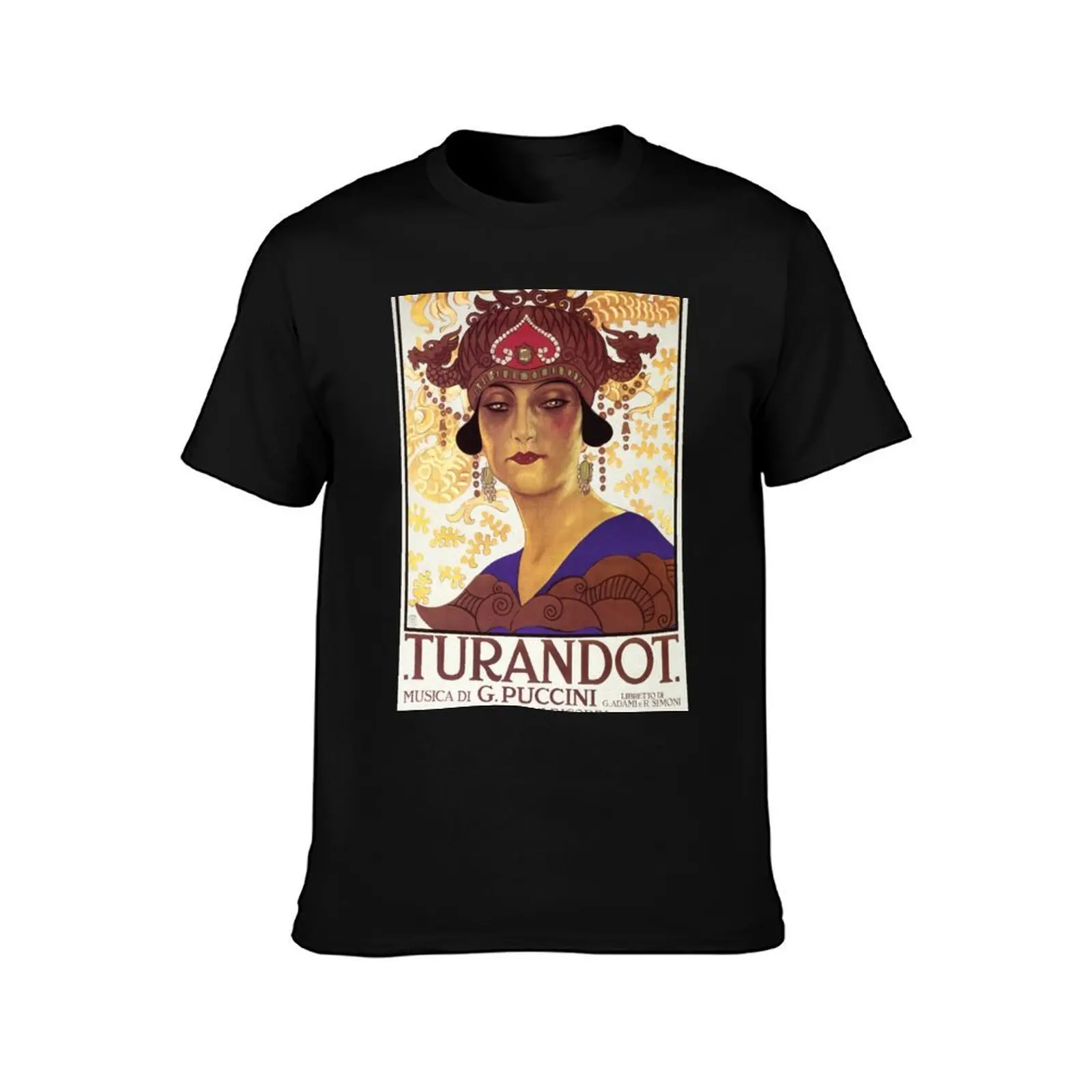 Фото Винтажная футболка Turandot, повседневная свободная футболка для ежедневной носки №2