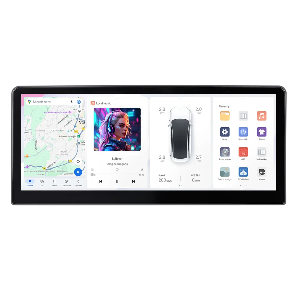 Фото Автомобильный мультимедийный плеер NaviFly DUDUAUTO DUDU7 7870 с 12,3-дюймовым экраном для Honda ACCORD 2018-2022 с CarPlay и Android Auto №2