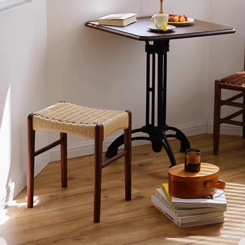 Плетеный дизайн стул стол для ресторана эстетические высокие деревянные стулья