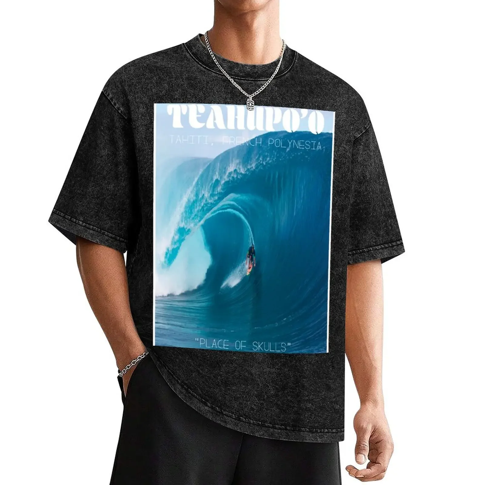 Футболка Teahupo'o дизайнерские рубашки большие размеры корейская мода мужская