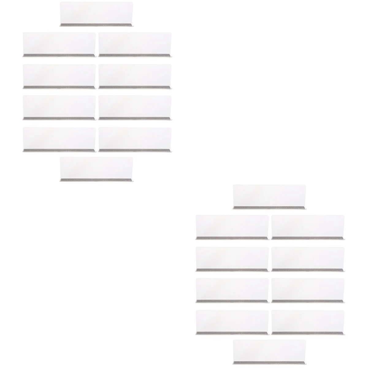 

20 Pcs Clear Bookshelf Acrylic L-shaped Dividers Magnetic Side Clapboards Sweater Splitters Classification Racks