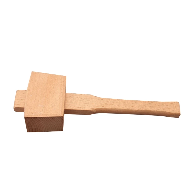 

Durable Mallet 250mm Hammer Beechwood Damage-Free Striking Woodworking Tool