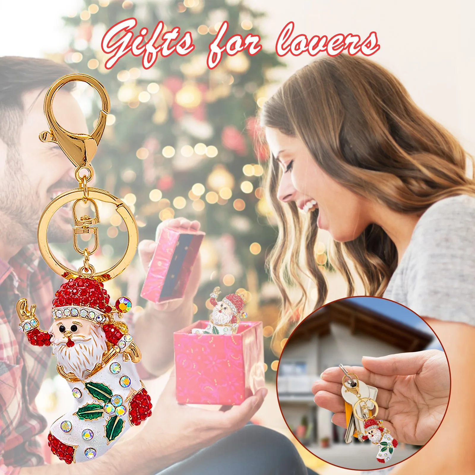 

Suitable Metal Gifts For Ladies Cute Cartoon Key Girls Keyring Creative Bag Diamond‑Studded Replacement Crystals for Chandeliers