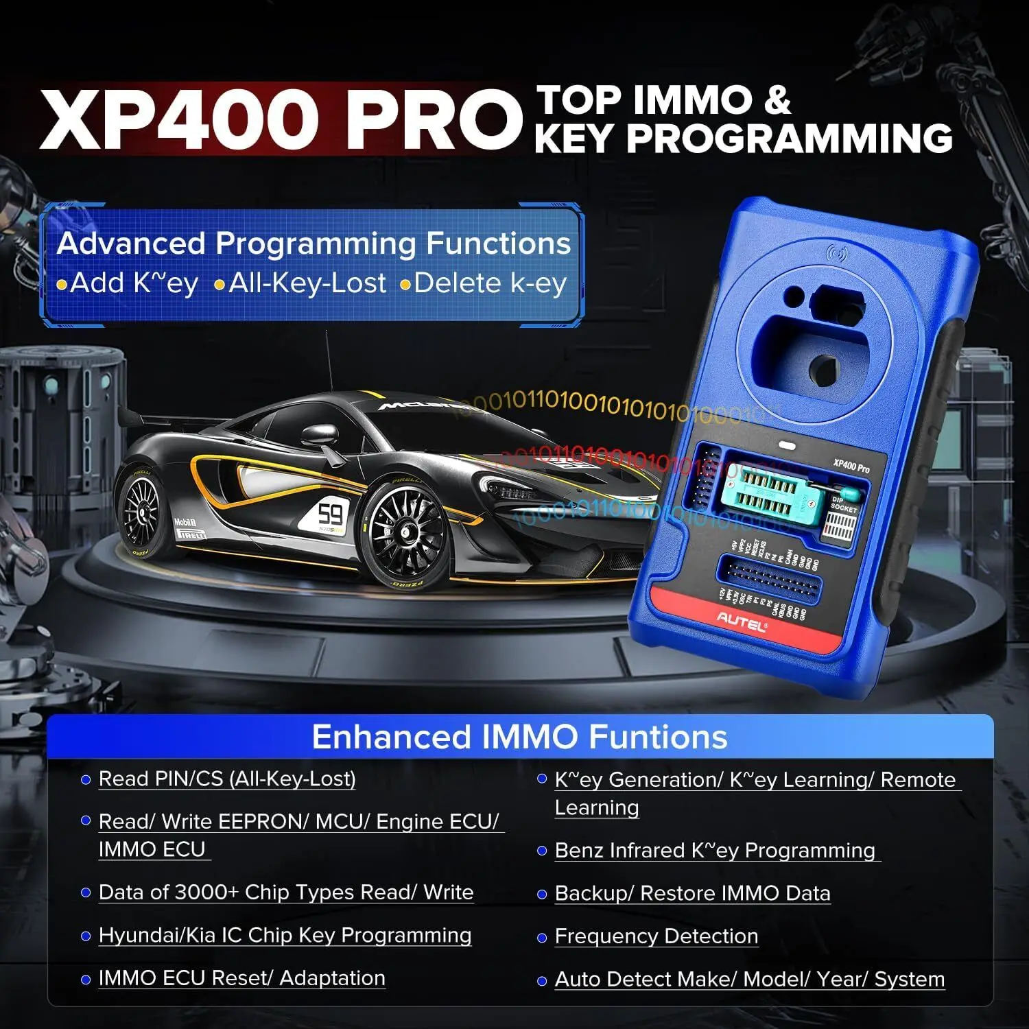 Autel MaxiIM IM508S PRO с комплектом XP400Pro все-в-одном брелок инструмент для