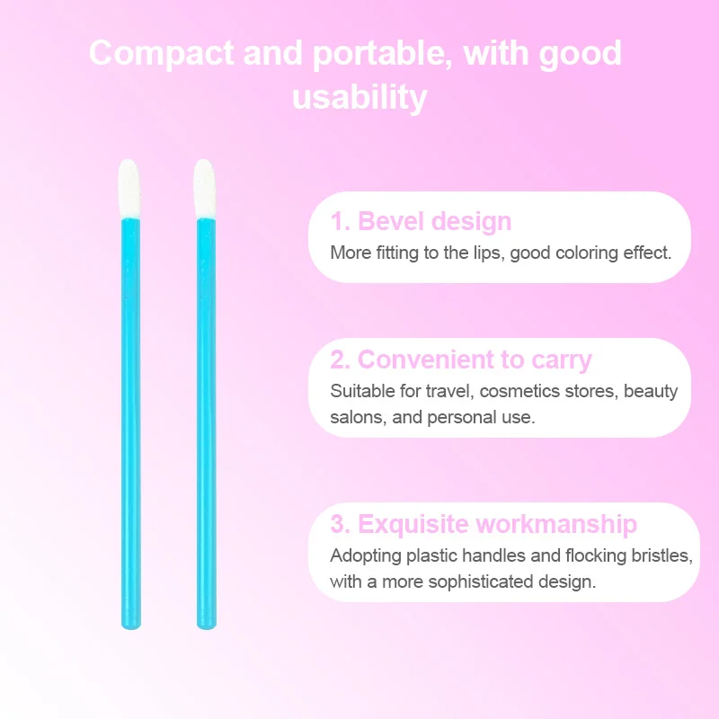 100 шт. одноразовые кисти для макияжа блеска губ помада палочки аппликатор полые