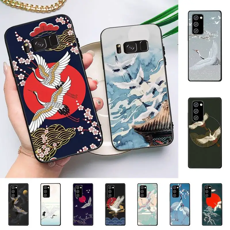 

Chinese Cranes Phone Case for Samsung Note 5 7 8 9 10 20 pro plus lite ultra A21 12 72
