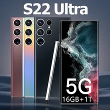 Global Version S22 Ultra SmartPhone 16GB+1TB Dual Sim Unlocked Mobile Phones 6.8 Inch HD Screen 32MP+64MP Camera 4G/5G Celulares