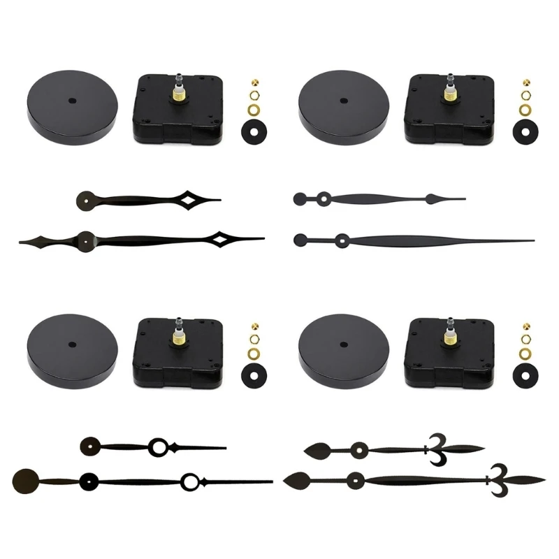 

High Torque Long Shaft Clock Movement Mechanism with Long Spades Hands Wall Art 367A