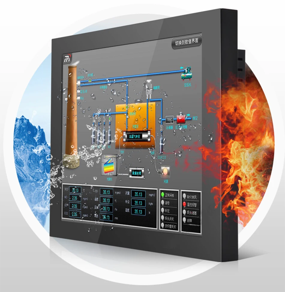 

12 inch wall mounted fanless capacitive ip65 Industrial lcd touch screen monitor