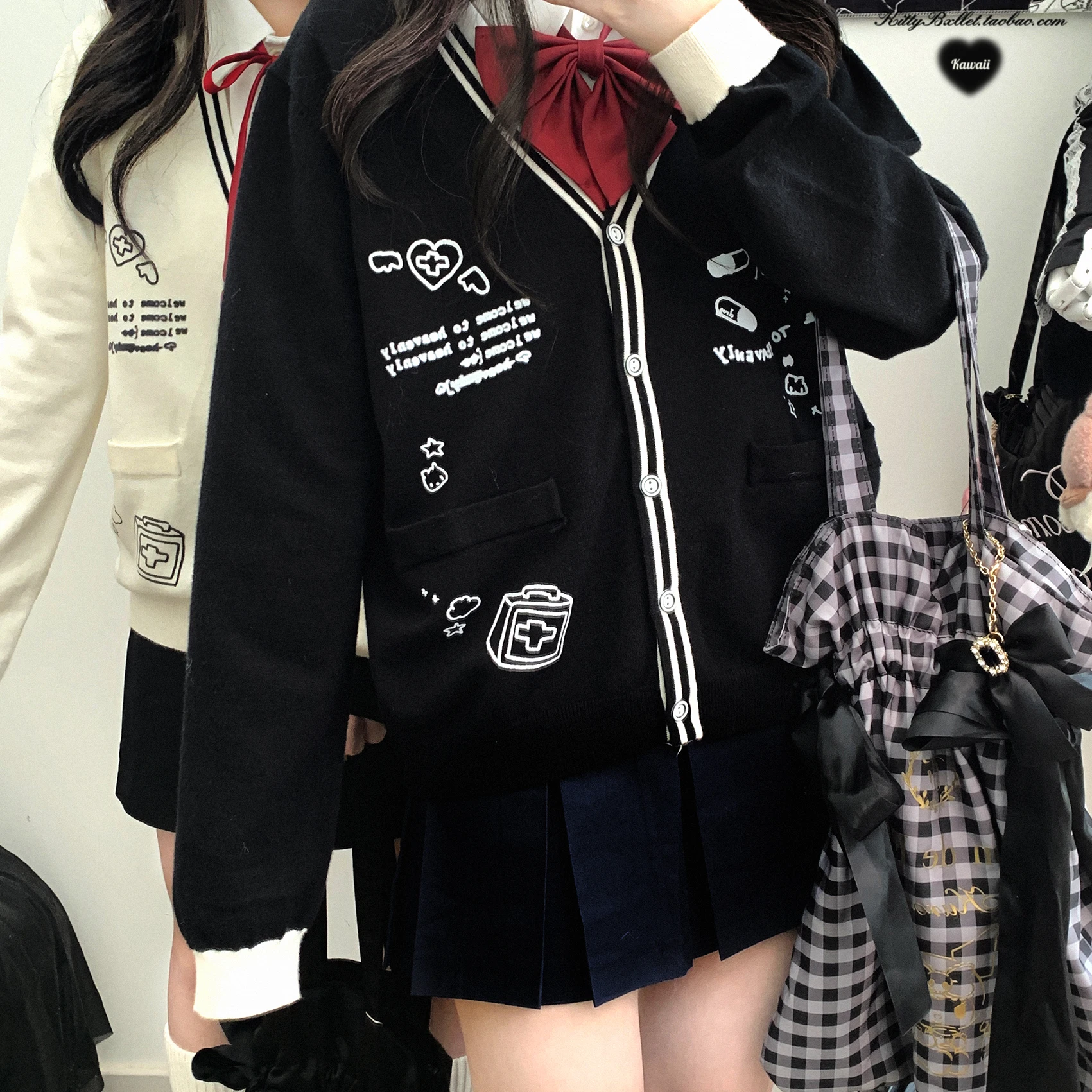 Вязаный кардиган в японском стиле Mine Subculture женский милый свободный тонкий