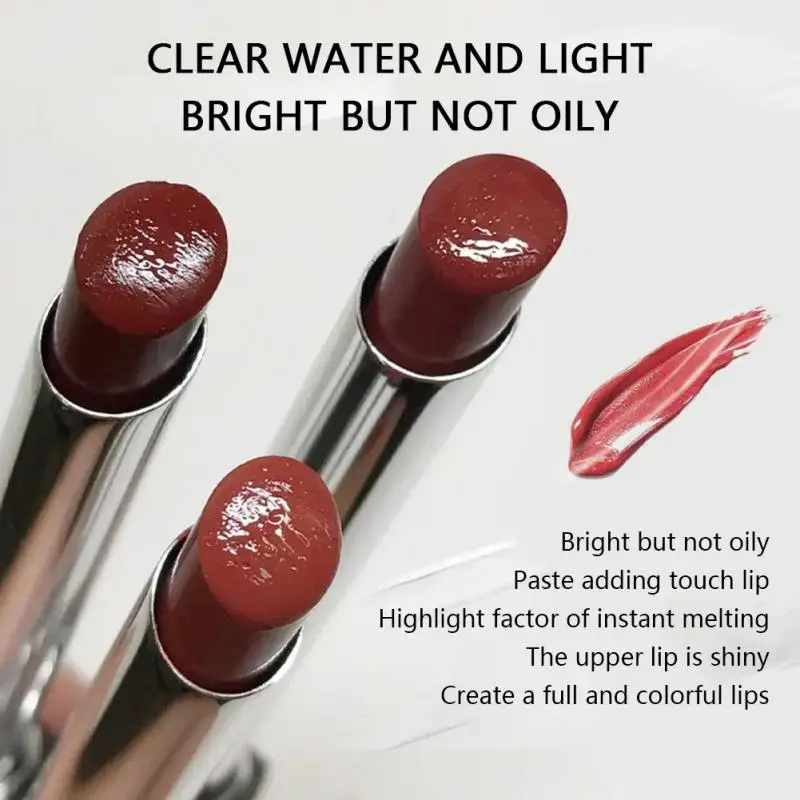 

Clear Water Light Mirror Lipstick Waterproof Moisturizing Non-Stick Cup Lip Gloss Lasting Whitens Fine Root Lipstick Cosmetics