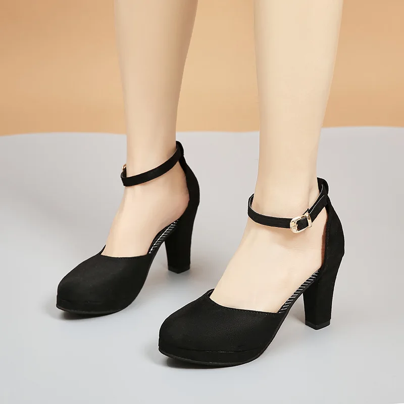 

Women High-heeled Sandals 2022 Spring Summer New Ladies Luxury Fashion Platform Wedges Black Baotou Pumps Shoes Sandalias Mujer