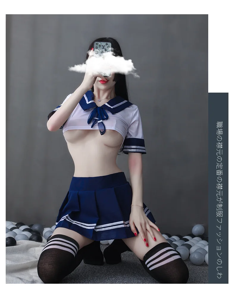 

Школьная униформа для японской школьницы, эротический костюм горничной, Сексуальная мини-юбка, эротический костюм для косплея, экзотическо...