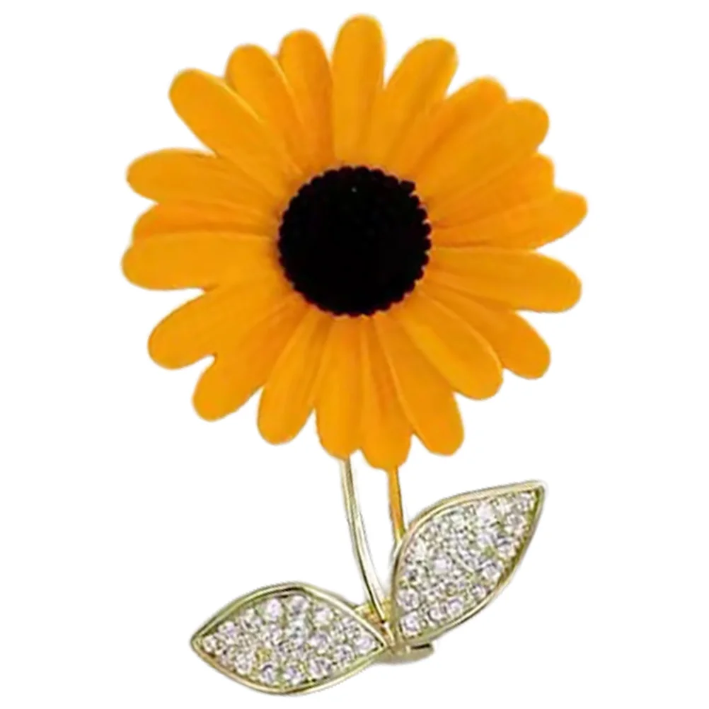 Delicate Brooch Pin Copper Brooch Sunflower Clothes Brooch Hat Brooch Decoration