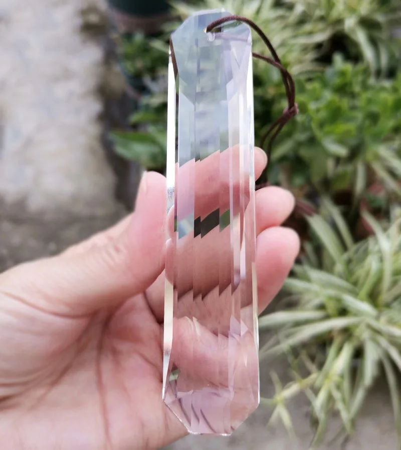 

1pcs 120mm Crystal Suncatcher Clear Hexagone Hanging Chandelier Prism Pendant Home Garden Wedding Decoration Figurine DIY Craft