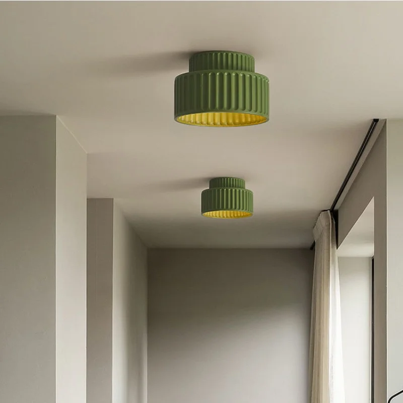 

Pendant Lights Nordic Creamy Wabi Sabi Style Led Ceiling Lighting Corridor Mounted Lamps Bedroom Home Decor Chandeliers Fixtures