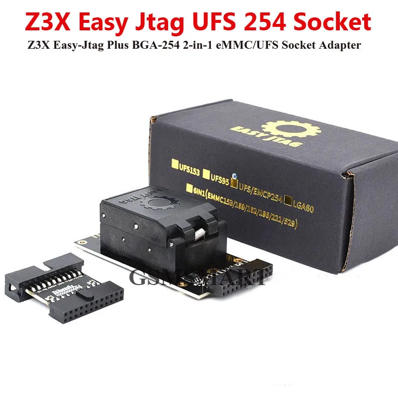 Оригинальный адаптер Easy JTAG UFS BGA-254 2-в-1 Socket с коробкой Z3X Jtag Plus