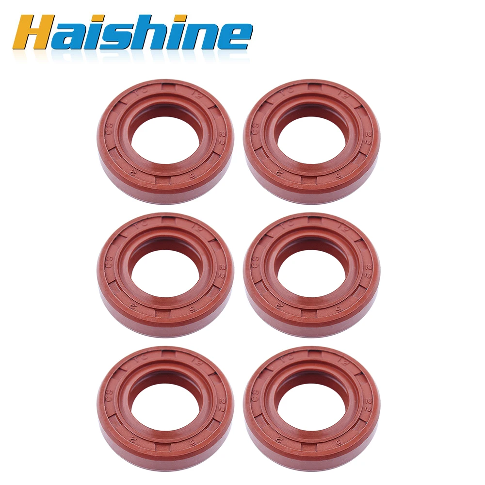 

6Pcs Oil Dust Seal Kit 12x22x5mm For Stihl FS120 FS200 FS250 Gas Engine Trimmer 9640 003