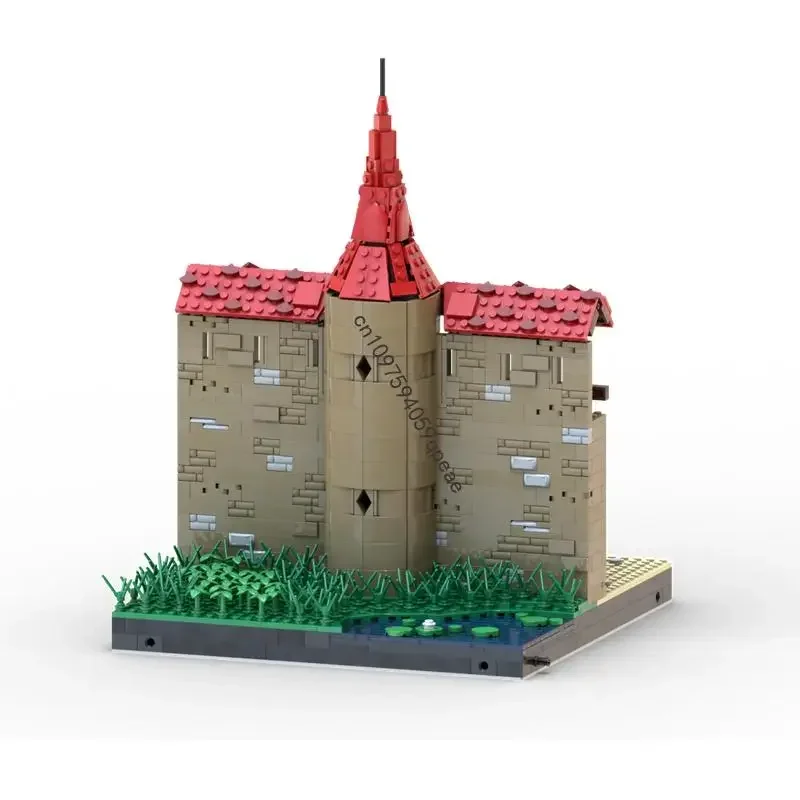Фото Новый конструктор MOC «Стена Маркшрутха» (2276 деталей), средневековая европейская уличная сцена, модель для сборки, креативная игрушка, подарок на день рождения №2