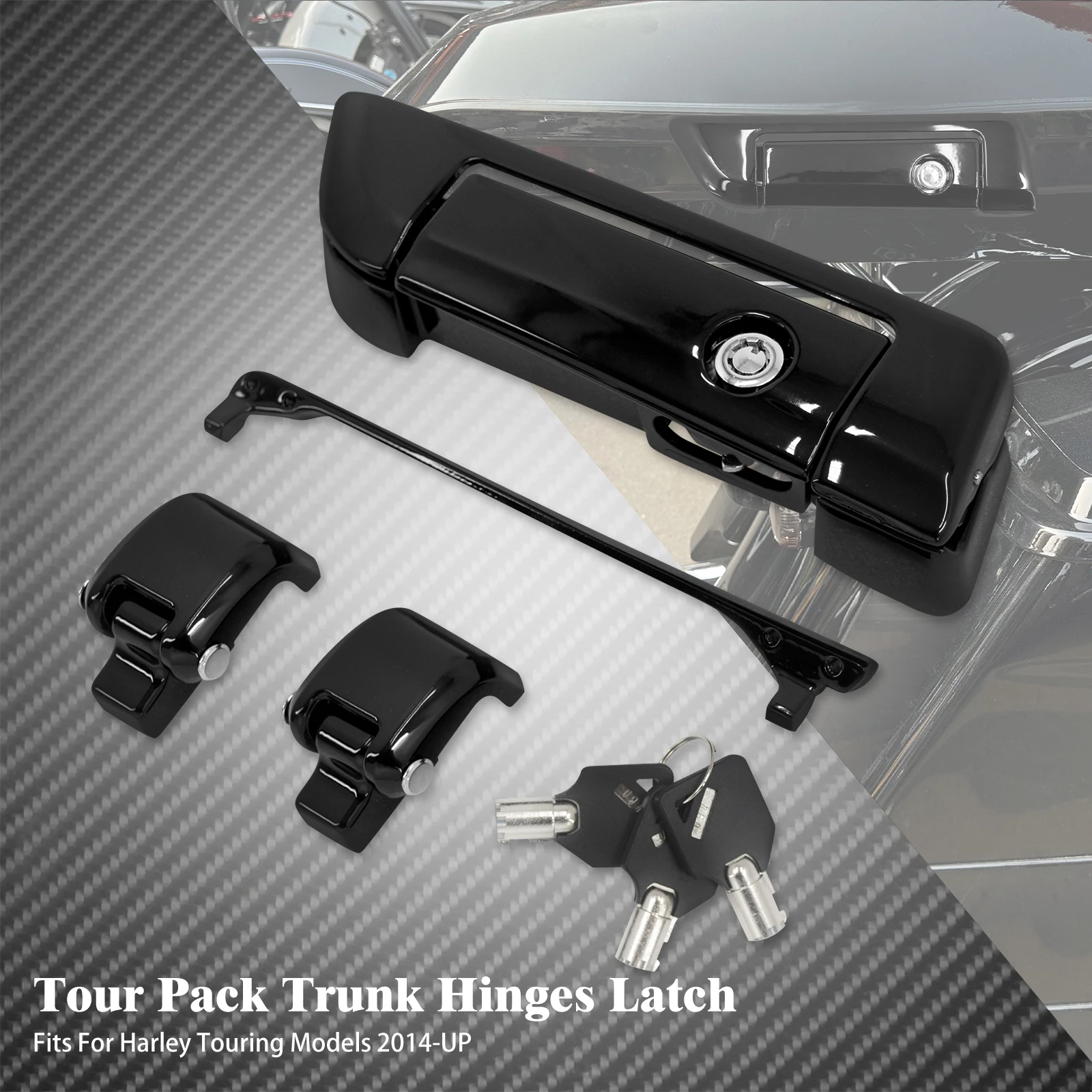 

Мотоциклетный туристический пакет, петли для багажника, защелка, крышка, наборы ключей для Harley Touring Road Street Electra Glide FLHR FLHT FLHRC 2014-Up