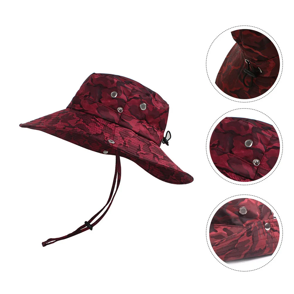 

Camouflage Hiking Hat Mesh Fisherman Breathable Climbing Cap Summer Anti UV Sun