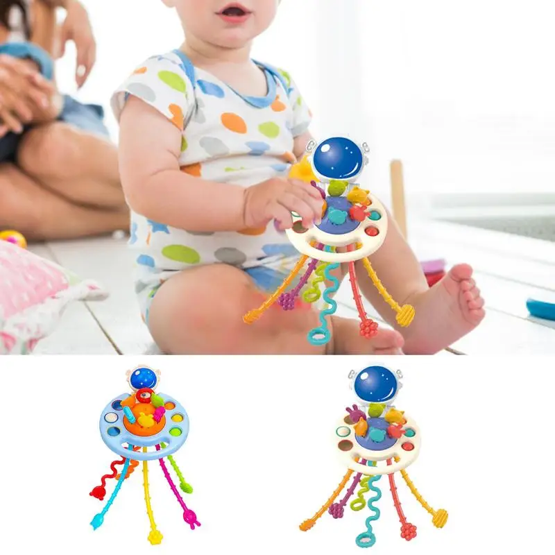 

Montessori Sensory Silicone Pull String Toy Baby Activity Motor Skills Development Educational Toy 18 Months First Birthday Gift