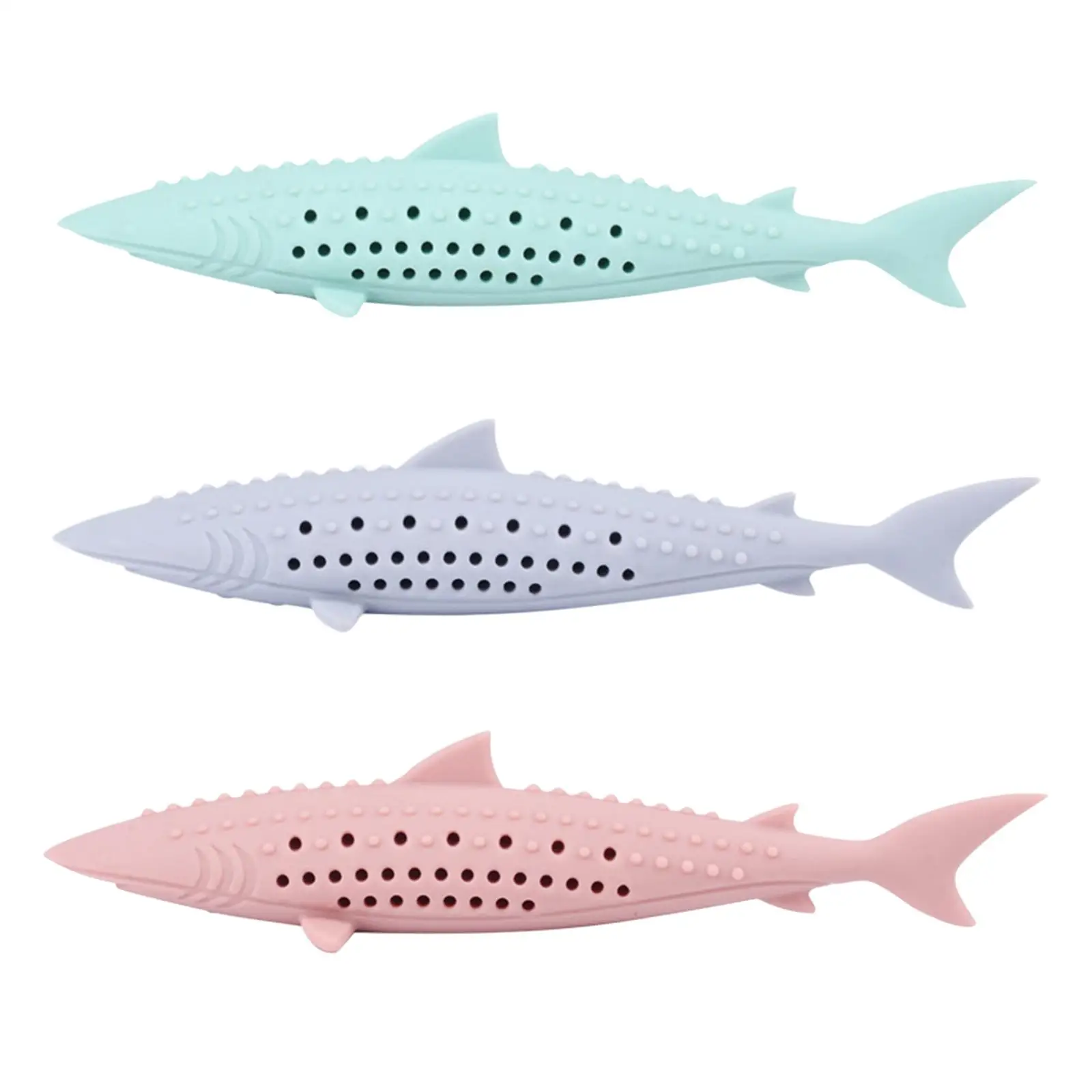 

Cat Chew Toys Silicone Bite Resistant Pet Cat Toothbrush Toy Fish Teaser Toy