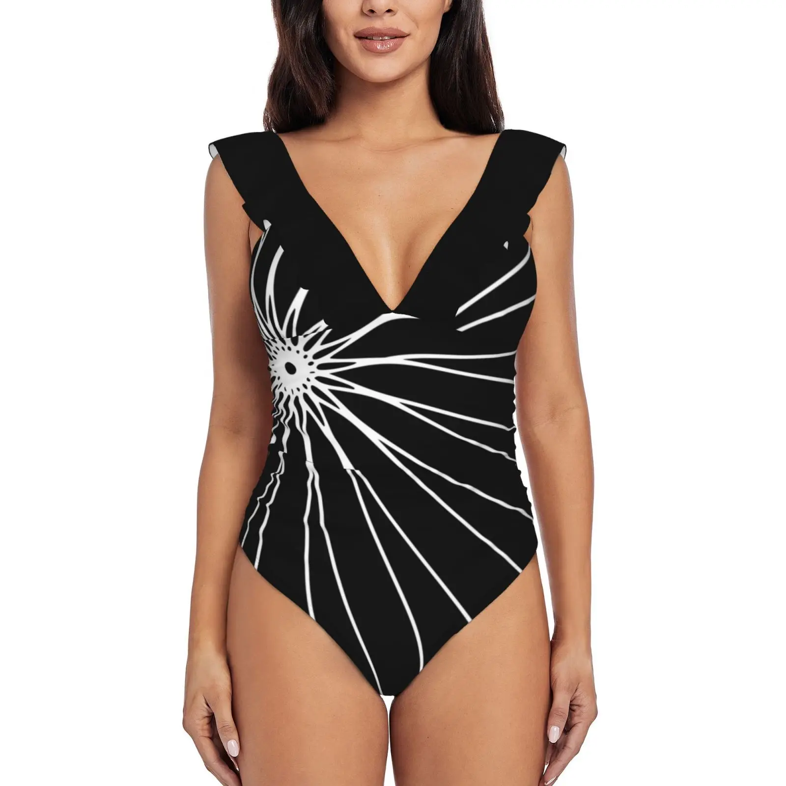 

Цельный купальник для велосипеда, с принтом, пуш-ап, летний купальный костюм, мессенджер