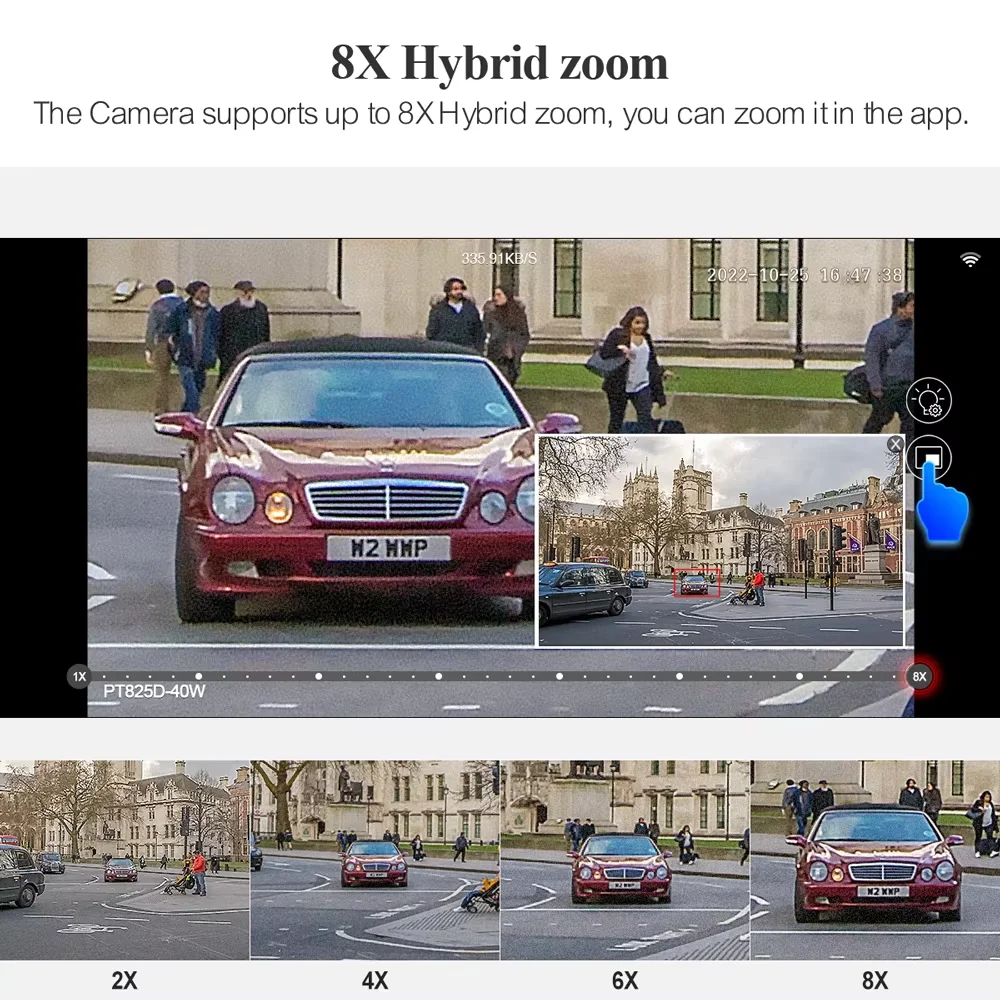 Techage HD 8MP 8X Zoom PTZ Беспроводная IP-камера с двумя объективами 2.8 мм 12 Функция