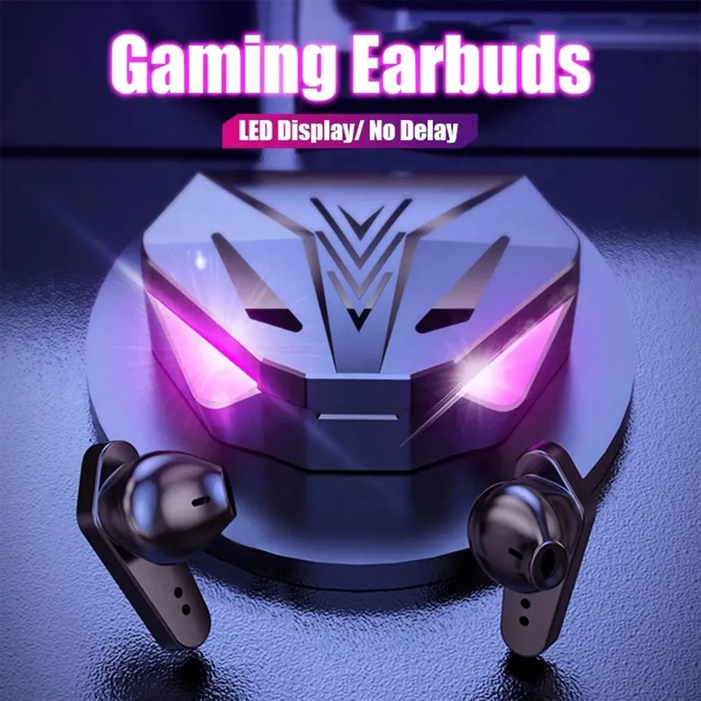 

Wireless Headphones Gaming X15 Earphones Low Latency Headset Stereo Touch Control Noise Cancellation LED Light Game Earphone