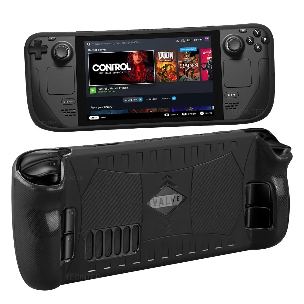 

Silicone Case For Steam Deck Game Console Soft Protective Shell for Steam Deck Accessories Shockproof Anti-drop TPU Cover