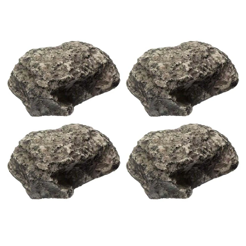 

4PCS Spare-Key Rock - Looks & Feels Like Real Stone - Safe For Outdoor Garden Or Yard, Key Hider Box Durable Easy Install