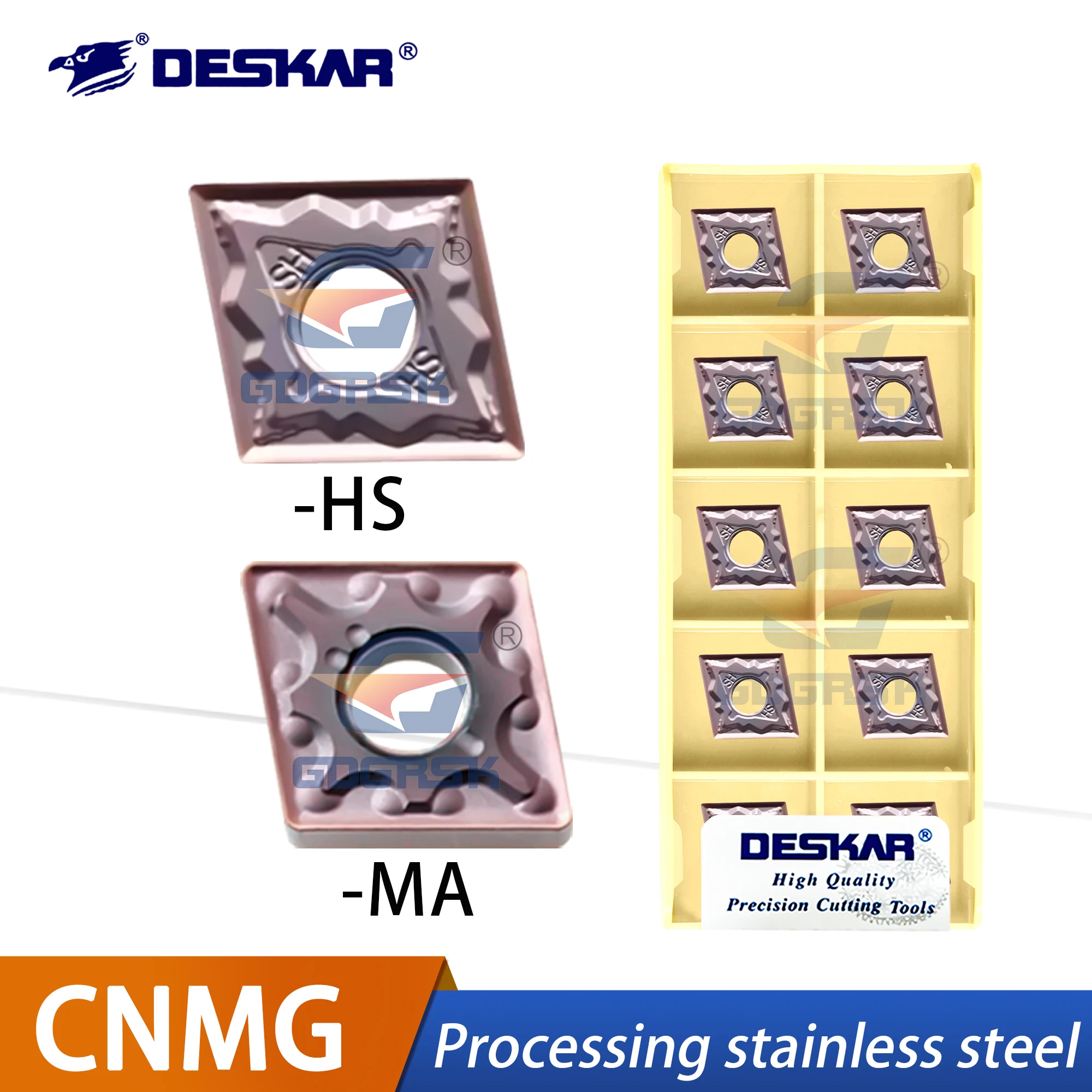 

DESKAR 100% оригинальные токарные лезвия CNMG120404/120408-MS MQ MA HA HS LF6018 Внешние круглые лезвия из нержавеющей стали с ромбами