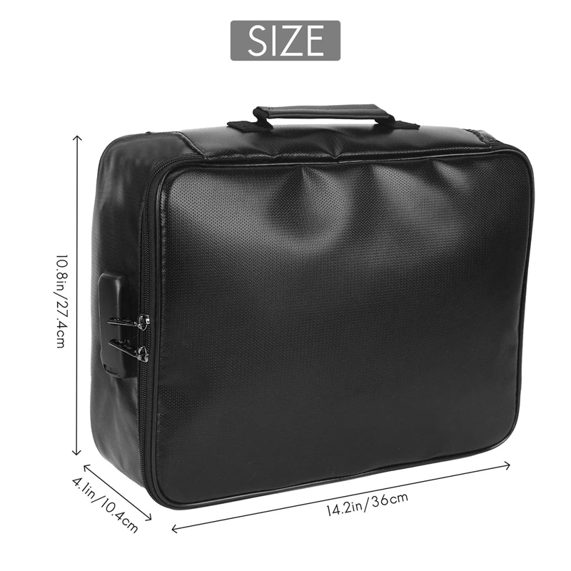 Сумка-органайзер огнестойкая сумка для документов с замком портативный ящик