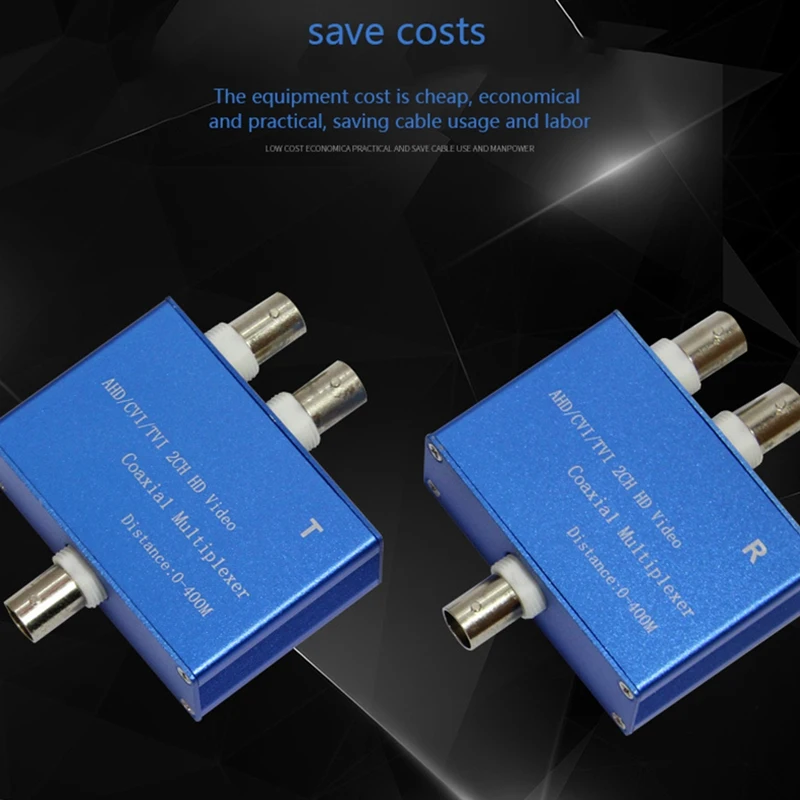 Two-Channel AHD/CVI/TVI1080P HD Video Multiplexer Coaxial Expander Adder For Camera | Network Analyzers