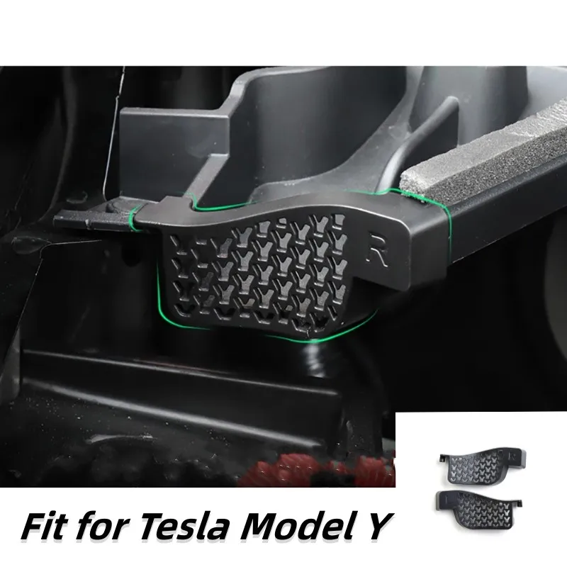 

2Pcs Car Front Trunk Cover Water Guide Groove Anti-Clogging Net anti-plug Fit for Tesla Model Y
