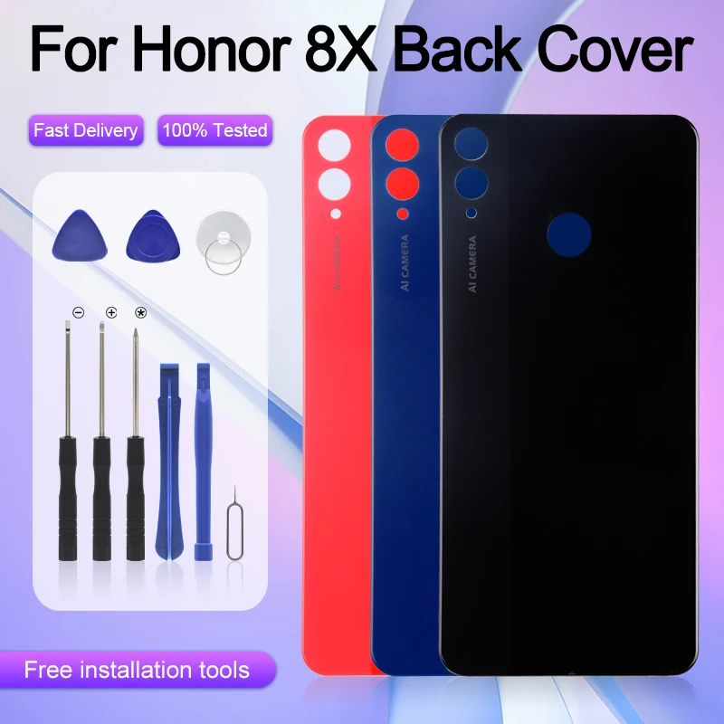 Задняя крышка для Huawei Honor 8X задняя аккумулятора корпуса сменная с инструментами |