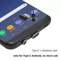 colorful metal type c charging port anti dust 3 5mm earphone jack dust plug for samsung s10 phone accessories free shipping