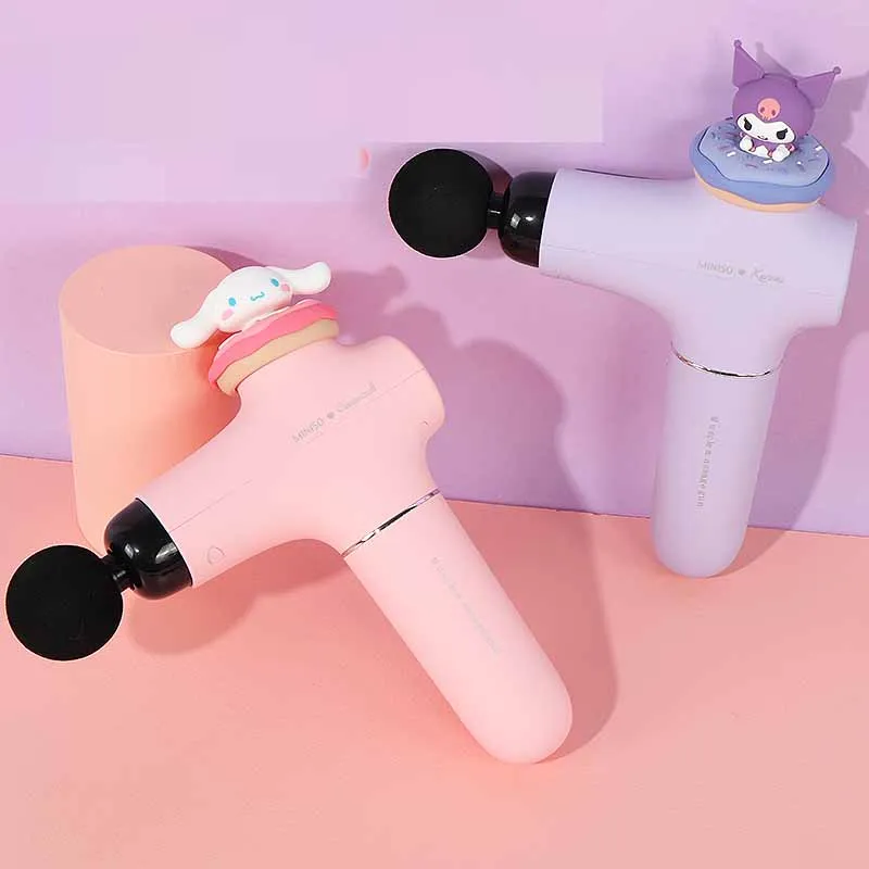 

Sanrios аниме Kuromi Cinnamoroll массажный пистолет, глубокий мышечный массажер, облегчение боли, расслабление тела, fasциальный пистолет для фитнеса, милые подарки