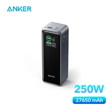 Anker Prime 휴대용 보조배터리 대용량 충전기, 예비 배터리, 27650mAh, 3 포트, 250W, 99.54Wh, 보조배터리