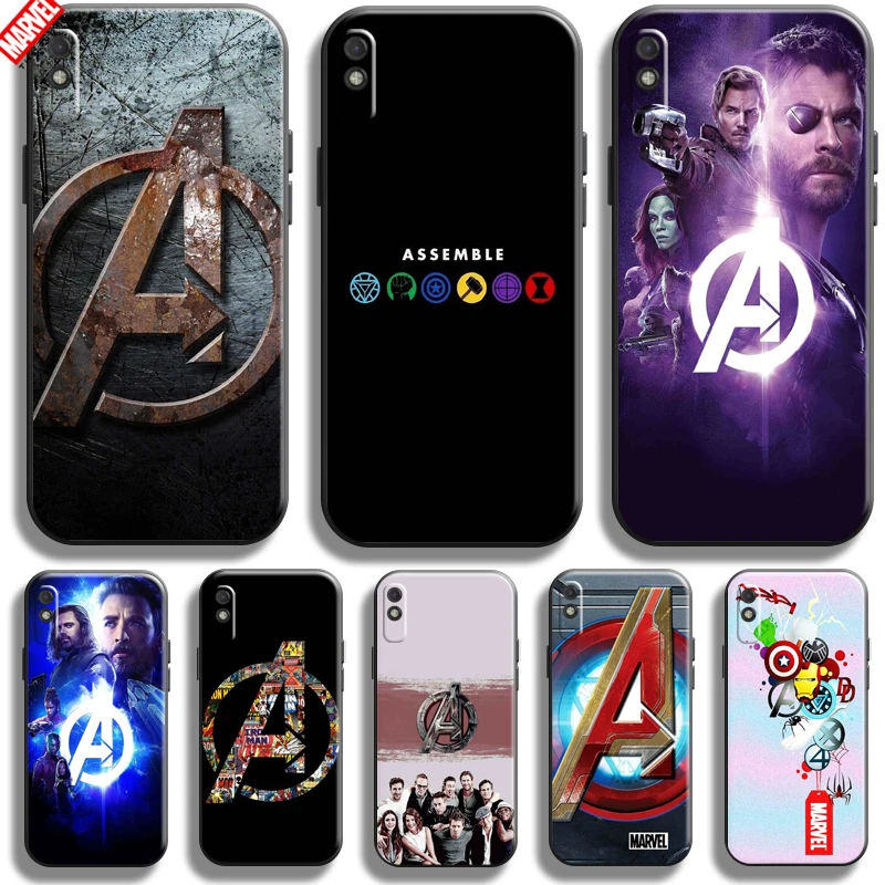 

Marvel Avengers Logo For Xiaomi Redmi 9i Phone Case 6.53 Inch Soft Silicon Coque Cover Black Funda Comics Thor Captain America