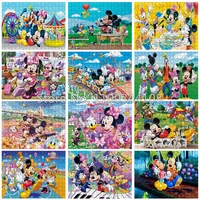 disney mickey mouse jigsaw puzzles minnie donald duck puzzles cartoon creative decompress educational intellectual toys for kids