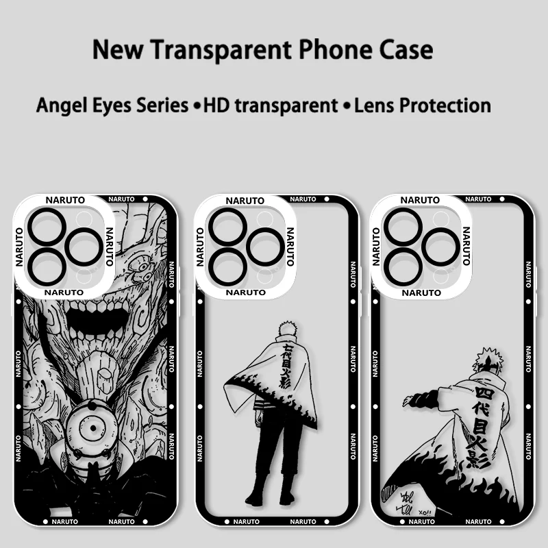Чехол Anime Narutos Hokage Apple для iPhone 15 14 13 12 11 Mini XS XR X Pro MAX 8 7 6 Plus SE Angel Eyes прозрачный