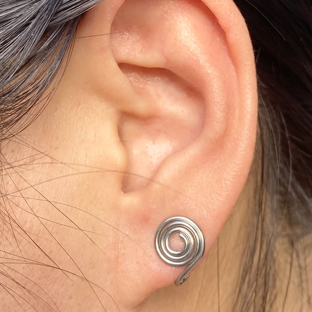 Серьги-Клипсы из нержавеющей стали в стиле панк для мужчин и женщин клипсы с