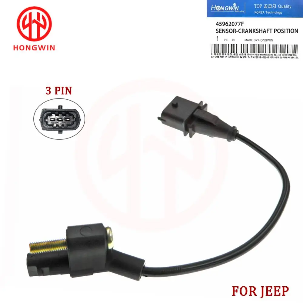

HONGWIN Brand New Crankshaft Crank Position Sensor OEM: 68029496AA, 45962077F, 45962077G Fits Chrysler Dodge Nitro Jeep Wrangler
