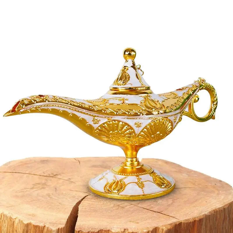 

Aladdin Magical Lamp Retro Magical Wishing Ornament With Finely Polished Surfaces Aladdin Magic Genie Lamps For Home Decor